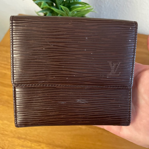 LOUIS VUITTON Elise Epi Leather Brown Compact Wallet 💯 AUTHENTIC - Picture 2 of 15